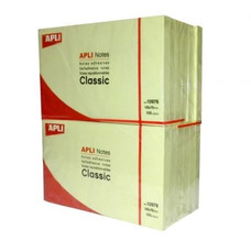 Apli Notas adhesivas - 100 hojas - 75 x 125 mm - Color amarillo-IR35 Apli Notas adhesivas - 100 hojas - 75 x 125 mm - Color amarillo
