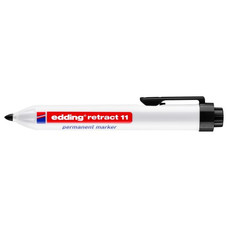 edding Marcador permanente Retract 11 - Punta conica - Trazo 1,5 mm - Color negro