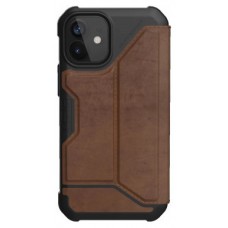 UAG APPLE  IPHONE 12 MINI METROPOLIS LEATHER BROWN (Espera 4 dias)