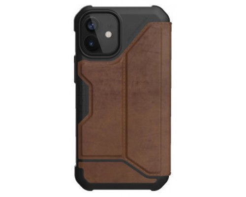 UAG APPLE  IPHONE 12 MINI METROPOLIS LEATHER BROWN (Espera 4 dias)