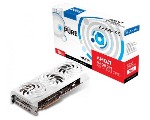 VGA SAPPHIRE PURE RADEON RX 7900 GRE GAMING OC,AMD,RX7900GRE,16GB,GDDR6,256BIT,2HDMI+2DP (3 VENTILADORES) (Espera 4 dias)