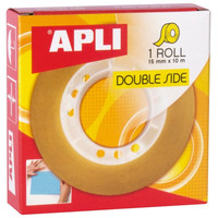 APLI R.cinta adhesiva doble cara 10mx15mm transparente