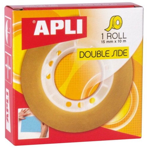 APLI R.cinta adhesiva doble cara 10mx15mm transparente-IR27 APLI R.cinta adhesiva doble cara 10mx15mm transparente
