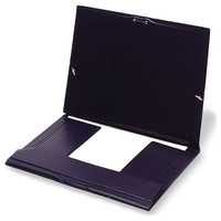 GRAFOPLAS Carpeta gomas PVC con solapas cuarto negro