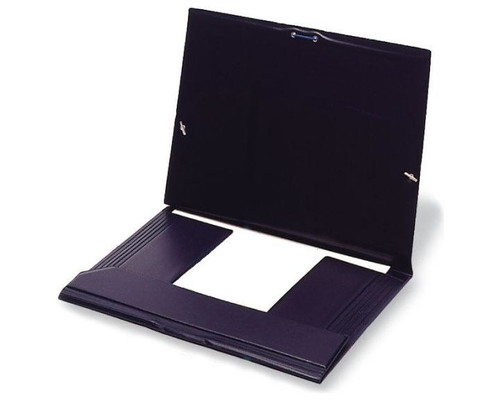 GRAFOPLAS Carpeta gomas PVC con solapas cuarto negro