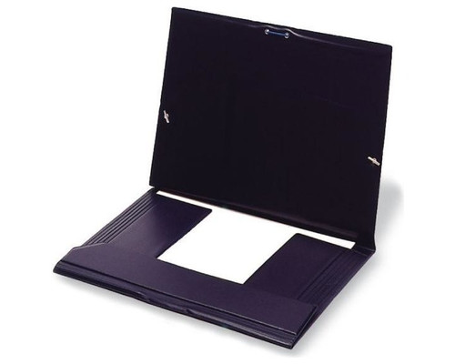 GRAFOPLAS Carpeta gomas PVC con solapas folio negro-IR41 GRAFOPLAS Carpeta gomas PVC con solapas folio negro