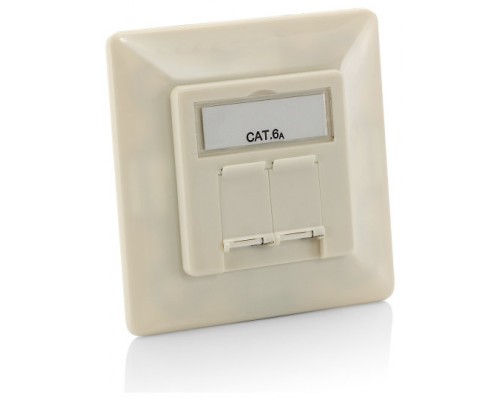 Kit 5 Unidades Roseta Cat6a Empotrar Blanco Perla Ref.