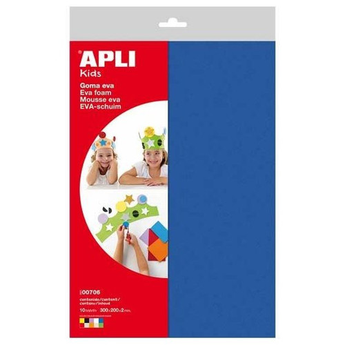 APLI B.10 LAMINAS GOMA EVA 2MM 40X60CM COLORES SURTIDOS-IR30 APLI B.10 LAMINAS GOMA EVA 2MM 40X60CM COLORES SURTIDOS
