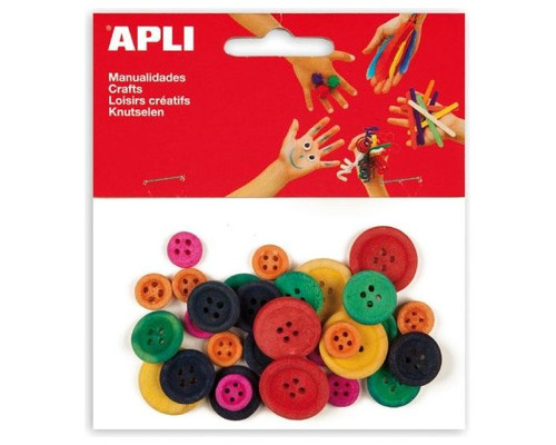 APLI B.30 BOTONES TAMA&Ntilde;OS VARIADOS COLORES SURTIDOS
