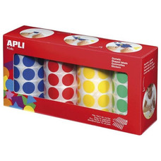 APLI PAQ.4 ROLLOS GOMETS CIRCULARES DIAM 20MM 4 COLORES-IR35 APLI PAQ.4 ROLLOS GOMETS CIRCULARES DIAM 20MM 4 COLORES