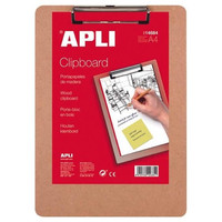 APLI Portablocs con clip base madera A4