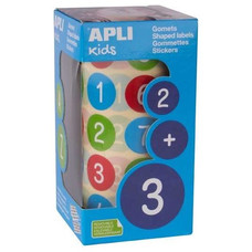 APLI R.900 GOMETS REMOVIBLES CIRCULARES NUMEROS DIAM 20MM MULTICOLOR-IR34 APLI R.900 GOMETS REMOVIBLES CIRCULARES NUMEROS DIAM 20MM MULTICOLOR