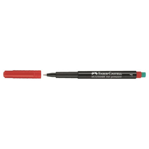 FABER-CASTELL Rotulador permanente Faber-Castell Multimark trazo 0,6mm rojo-IR26 FABER-CASTELL Rotulador permanente Faber-Castell Multimark trazo 0,6mm rojo