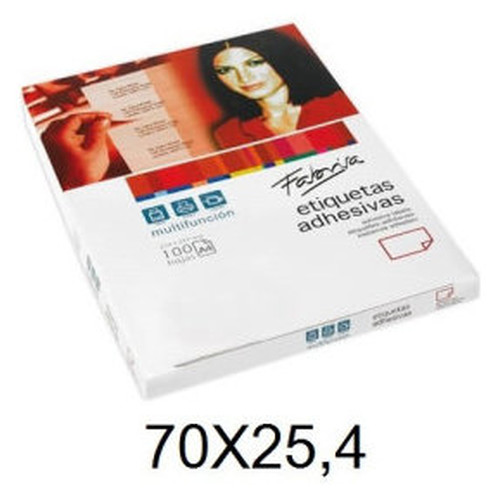 CAJA 100 HOJAS ETIQUETAS ADHESIVAS ILC BLANCA 70X25,4 FABRISA 15299 (Espera 4 dias)-SX30 CAJA 100 HOJAS ETIQUETAS ADHESIVAS ILC BLANCA 70X25,4 FABRISA 15299 (Espera 4 dias)