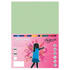 FABRISA Pack de 50 Cartulina 180gr A4 verde laguna-IR25 FABRISA Pack de 50 Cartulina 180gr A4 verde laguna