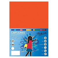FABRISA Pack de 50 Cartulina 180gr A4 naranja azafran
