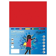FABRISA Paq.50h cartulina 180gr A4 rojo-IR26 FABRISA Paq.50h cartulina 180gr A4 rojo