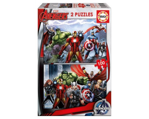 PUZZLE 2x100 AVENGERS DE 6-8 AÑOS EDUCA BORRAS 15771 (Espera 4 dias)