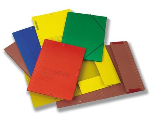 FABRISA Carpeta gomas y 3 solapas Classic folio azul