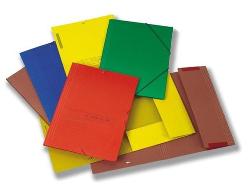 FABRISA Carpeta gomas y 3 solapas Classic folio rojo