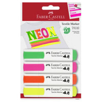 BLÍSTER 4 MARCADORES TEXTILES SURTIDOS COLORES NEÓN FABER CASTELL 159591 (Espera 4 dias)-SX29 BLÍSTER 4 MARCADORES TEXTILES SURTIDOS COLORES NEÓN FABER CASTELL 159591 (Espera 4 dias)