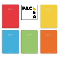 PACSA Cuaderno Xtra Plus tapa contracolada 80h 90g pauta 2,5mm cuarto colores surtidos-IR20 PACSA Cuaderno Xtra Plus tapa contracolada 80h 90g pauta 2,5mm cuarto colores surtidos