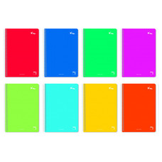 PACSA Cuaderno Xtra Plus tapa contracolada 80h 90g cuadricula 4x4 folio colores surtidos-IR19 PACSA Cuaderno Xtra Plus tapa contracolada 80h 90g cuadricula 4x4 folio colores surtidos