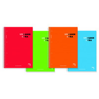 PACSA Cuaderno microperforado Superblock tapa contracolada 120h 90g cuadricula 5x5 A4 colores surtidos-IR31 PACSA Cuaderno microperforado Superblock tapa contracolada 120h 90g cuadricula 5x5 A4 colores surtidos