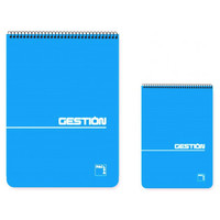 PACSA Bloc espiral Serie Gestion tapa cartoncillo 400g 80h cuadricula 4x4 cuarto azul-IR28 PACSA Bloc espiral Serie Gestion tapa cartoncillo 400g 80h cuadricula 4x4 cuarto azul