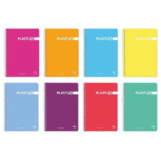 PACSA Cuaderno Plastipac tapa polipropileno 80h 90g pauta 2,5 folio colores surtidos-IR20 PACSA Cuaderno Plastipac tapa polipropileno 80h 90g pauta 2,5 folio colores surtidos