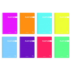 PACSA Cuaderno con tapa de polipropileno translúcido, encuadernado en espiral. Contiene 80 hojas con rayado horizontal, gramaje de 90 g. Colores surtidos-IR18 PACSA Cuaderno con tapa de polipropileno translúcido, encuadernado en espiral. Contiene 80 hojas con rayado horizontal, gramaje de 90 g. Colores surtidos