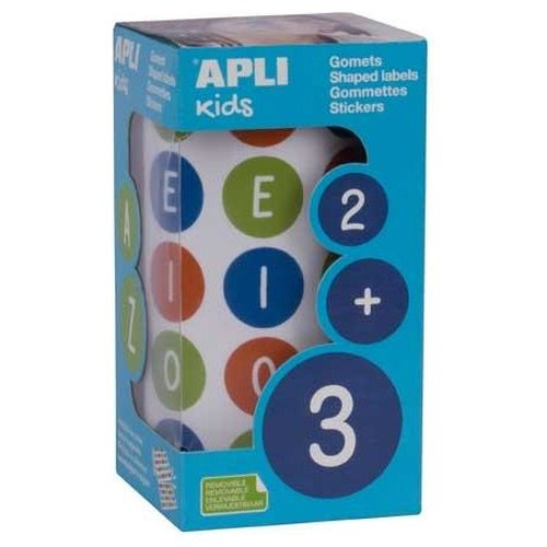 APLI R.900 GOMETS REMOVIBLES CIRCULARES VOCALES DIAM 20MM MULTICOLOR