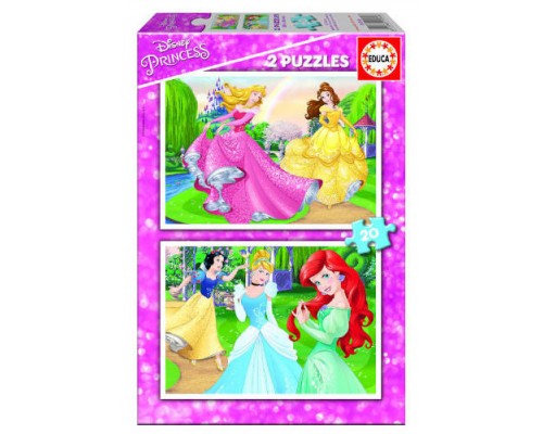 PUZZLE INFANTIL 2x20 PRINCESAS DISNEY DE 3-5 AÑOS EDUCA BORRAS 16846 (Espera 4 dias)