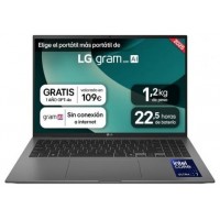 LG Gram 16ZD90T Intel Core Ultra 7 255H Port&aacute;til 40,6 cm (16") WQXGA 16 GB LPDDR5x-SDRAM 1 TB SSD Wi-Fi 7 (802.11be) FreeDOS Negro (Espera 4 dias)
