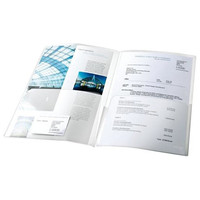 ESSELTE Paq.5 sobres-dossiers doble PP canguro A4 cristal