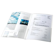 ESSELTE Paq.5 sobres-dossiers doble PP canguro A4 cristal