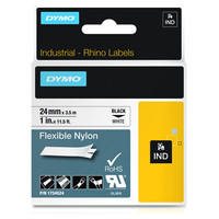 DYMO RHINO Cinta ID1-24 Negro/blanco nylon-IR25 DYMO RHINO Cinta ID1-24 Negro/blanco nylon