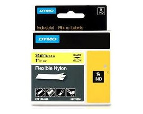DYMO RHINO Cinta ID1-24 Negro/amarillo nylon-IR30 DYMO RHINO Cinta ID1-24 Negro/amarillo nylon