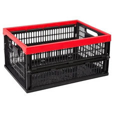 CURVER Caja de almacenaje plegable 47x34x24cm rojo-negro-IR30 CURVER Caja de almacenaje plegable 47x34x24cm rojo-negro