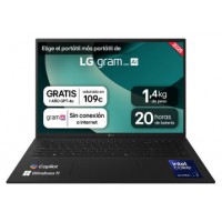 LG 17Z90T-G.AA78B ordenador portatil Intel Core Ultra 7 255H Portátil 43,2 cm (17") WQXGA 16 GB LPDDR5x-SDRAM 1 TB Unidad de disco duro Wi-Fi 7 (802.11be) Windows 11 Home Negro (Espera 4 dias)