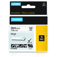 DYMO RHINO Cinta ID1-24 Negro/blanco vinilo-SX30 DYMO RHINO Cinta ID1-24 Negro/blanco vinilo