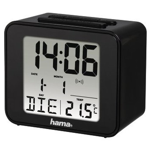 HAMA Home Reloj Despertador Cube Negro-IR30 HAMA Home Reloj Despertador Cube Negro
