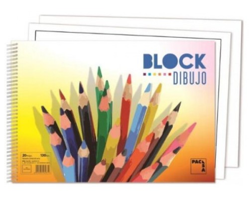 BLOCKS DE DIBUJO COLOURS 130GR.TAMA&Ntilde;O FOLIO 20 HOJAS LISO SIN RECUADRO PACSA 18837 (MIN10) (Espera 4 dias)