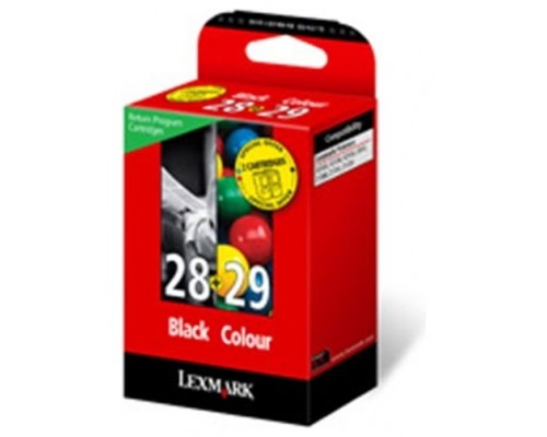 LEXMARK Z845/1300/X2500 Pack Cartucho Negro nº28 + Color nº29 Retornables