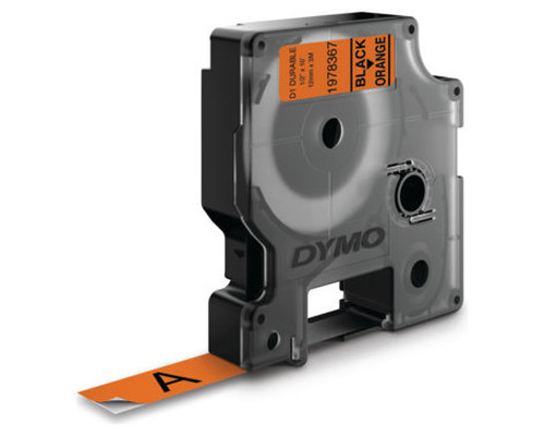 DYMO Cinta LM D1 DURABLE 12mmx3m Negro/Naranja
