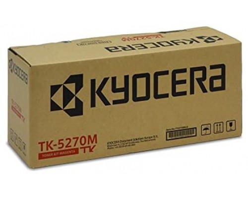 KYOCERA   TK5270M TONER MAGENTA PARA ECOSYS M6230/6630cidn 6000 pag