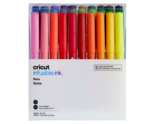 Cricut Infusible Ink rotulador Fino Negro, Azul, Coral, Fucsia, Verde, Gris, Verde claro, Lila, Menta, Marina, Naranja, Púrpura, Rojo, Rosa, Violeta, Amarillo 30 pieza(s) (Espera 4 dias)