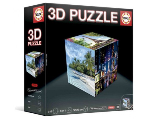 PUZZLE CUBO 3D VIAJES EDUCA BORRAS 20124 (Espera 4 dias)