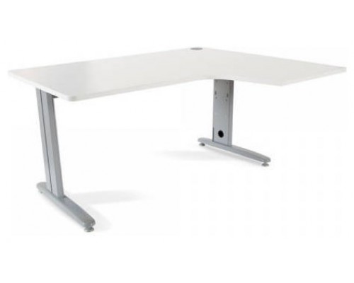 MESA DE OFICINA SERIE METAL FORMA L DERECHA 160X120 GRIS / BLANCO  ROCADA 2051AC04 (Espera 4 dias)