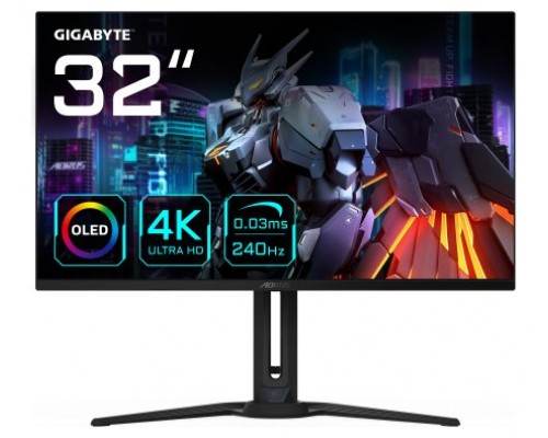 AORUS FO32U2 pantalla para PC 80 cm (31.5") 3840 x 2160 Pixeles 4K Ultra HD OLED Negro (Espera 4 dias)